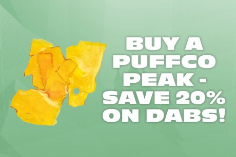 Save 20% On Concentrates with purchase of Puffco Peak! Banner