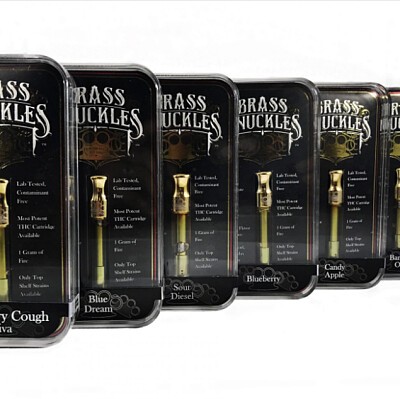 Newest Gold Brass Knuckles Connected Abracadabra Napalm OG Vape