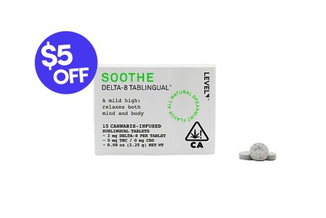 $5 Off Level Soothe Tablinguals Banner