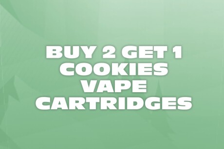 Buy 2 Get 1 - Cookies Vape Cartridges! Banner