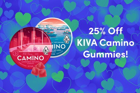 25% Off KIVA Camino Gummies Banner