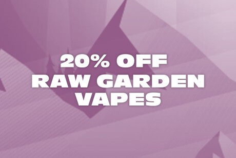 20% Off Raw Garden Vape Cartridges Banner