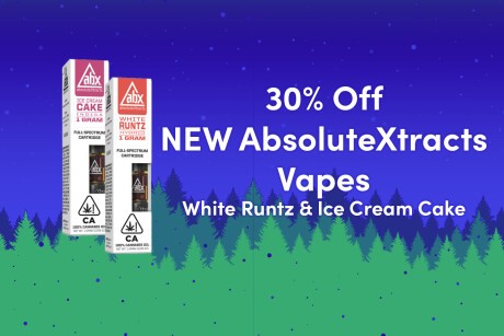30% off NEW AbsoluteXtracts Vapes. Banner