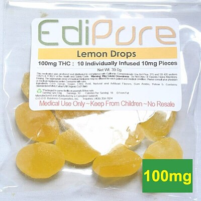 Edipure-Lemon-Drops-100mg-THC