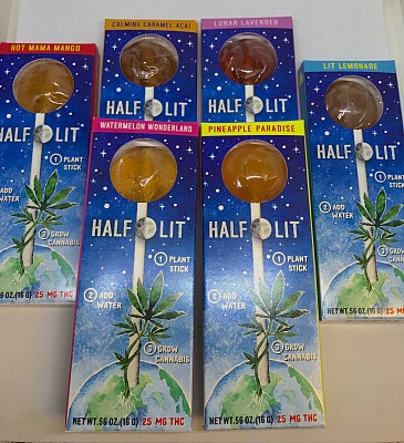 half lit lollipops