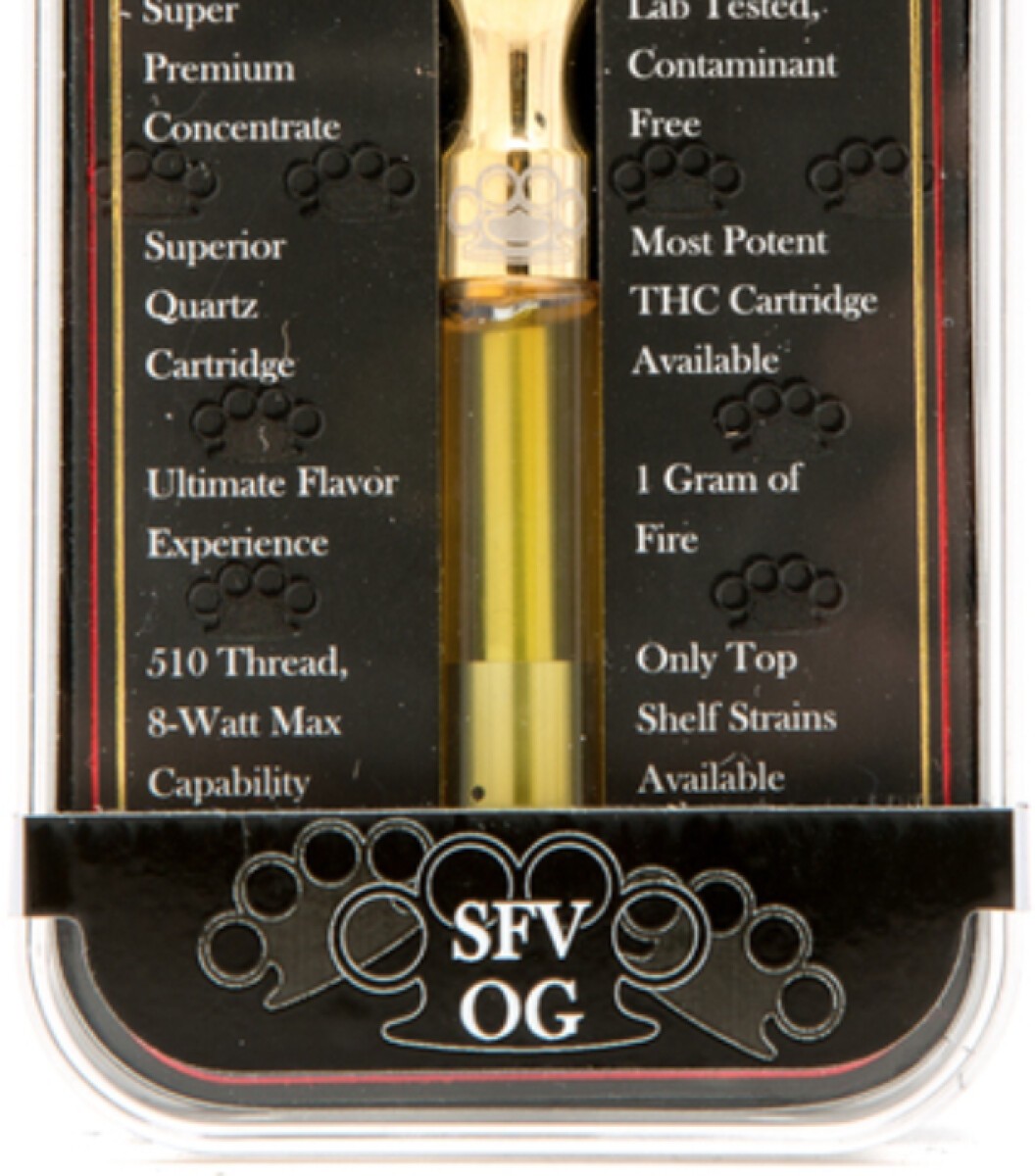 Buy SFV OG Vape Cartridge Brass knuckle Online | greenrush Delivery
