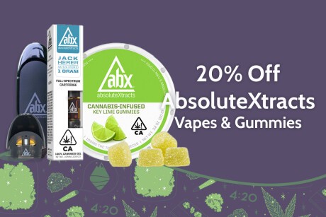 20% Off - ABX Vapes and Gummies Banner
