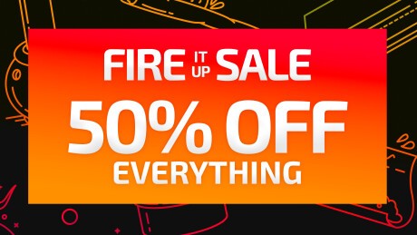 Fire Sale - 50% off Banner
