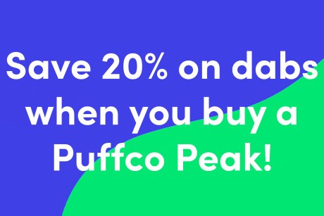 Save 20% On Concentrates with purchase of Puffco Peak Banner