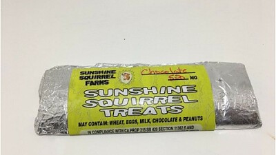 Sunshine Squirrel Farms 500MG Candy Bar Menu