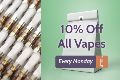 ALL DAY Mondays! Save 10% On All Vapes! Banner